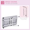 Foldable Pet Grooming Table for Dogs Cats with Adjustable Arm, Non-slip Surface, Pink