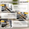 Pet Ramp Bed Steps for Dogs Cats Non-slip Carpet Top Platform Pine Wood 59"L x 16"W x 20"H Natural Wood