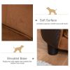 Dog Sofa, Cat Couch with Removable Washable Cushion, Elevated Pet Cat Sofa for Miniature Dogs, White