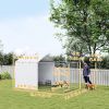 Large Outdoor Dog Kennel with Galvanized Steel Frame and Weatherproof Cover
