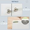 Elevated Dog Feeding Station with Storage – 2 Stainless Steel Bowls (White, 23.6" x 11.8" x 14")