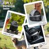 3-in-1 Pet Jogging Stroller for Small Dogs & Cats – Detachable Carrier, Gray