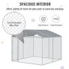 Backyard Dog Kennel Run with Roof and Mesh Sidewalls – 9.8×9.8×7.7 ft