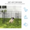 30inch 8-Panel Octagon Pet Exercise Playpen Crate Foldable Dog Cage Pen Puppy Kennel, Black