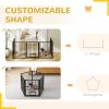 5 Panels Dog Playpen, Foldable Portable Pet Playpen with Door, for Small & Medium Dogs, 30"H