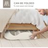 Portable Pet Stairs Foldable Steps for Small Dogs and Cats 3-Step with Non-slip Treads for Beds Sofas, Cream