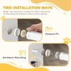 Dog Gate, Walk Through Pet Gate w/ Small Pet Door, Auto Close, for Doorways, House, Stair, 30"-41" W x 42" H