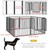 Dog Fence Outdoor 8 Panels 31.5" Height Steel Pet Exercise Pen Indoor, for Small and Medium Dogs