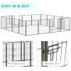 Heavy Duty Pet Playpen, 16 Panels Steel Dog Fence Puppy Exercise Pen with 2 Doors Locking Latch, 31.5" Height
