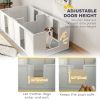 Whelping Box for Dogs and Puppies, Dog Birth Supplies Indoor w/ Adjustable Height Doors, for Small Sized Dogs