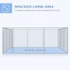 227.7 Sq. Ft. Dog Playpen Outdoor with Galvanized Steel Frame, for Small and Medium Dogs, 15.1' x 15.1' x 6'