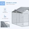 Outdoor Dog Run with Roof and Weather-Resistant Cover – 7.5×7.5×5.7 ft