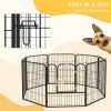 8 Panel Pet Playpen Play Yard Fence Home DIY Heavy-Duty Metal Foldable Indoor Outdoor 31.5"H