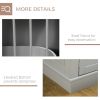 Wooden Dog Crate End Table with Triple Doors – Dark Gray