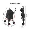 Lightweight Foldable Pet Stroller with Mesh Ventilation & Cup Holder – Black