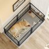 Large Indoor Dog Playpen with Top – 63.7" x 34.2" x 31.7" Black