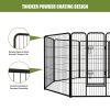 Dog Playpen, 40 Inch 8 Panels Puppy Playpen, Dog Exercise Pen for Large/Medium/Small Dogs, Foldable Dog Pen with Doors for RV, Camping, Yard