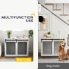 Furniture Style Dog Cage with Sliding Barn Door – 39" White
