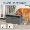 Elevated Pet Feeder for Large Breeds – Dual Stainless Bowls + Storage Drawer & Slow Feeder Mat