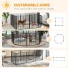Dog Fence Outdoor 8 Panels 31.5" Height Steel Pet Exercise Pen Indoor, for Small and Medium Dogs
