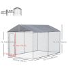 Large Outdoor Dog Kennel Playpen with Cover and Lockable Door