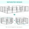 Heavy Duty Pet Playpen, 16 Panels Steel Dog Fence Puppy Exercise Pen with 2 Doors Locking Latch, 31.5" Height
