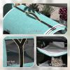 39" Portable Soft 2 Sided Pet Cat Carrier with Divider, Two Compartment, Soft Cushions, & Storage Bag, Green