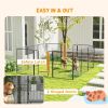 Dog Pen with Gate, 12 Panels Puppy Playpen, Dog Fence, 39"H