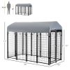 Outdoor Dog Kennel with Waterproof UV-Resistant Cover – 8×4×6 ft