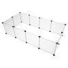 12 Pieces Pet Playpen, Portable Large Plastic Yard Fence Small Animals, Puppy Kennel Crate Fence Tent RT