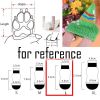 Knitted Dog Paw Socks with Brown Leopard Pattern (4 Pcs)