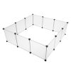 12 Pieces Pet Playpen, Portable Large Plastic Yard Fence Small Animals, Puppy Kennel Crate Fence Tent RT