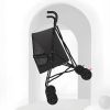 Lightweight Foldable Pet Stroller with Mesh Ventilation & Cup Holder – Black