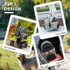 3-in-1 Dog Stroller with Detachable Cabin – Lightweight 4-Wheel Folding Stroller (Gray)