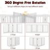 30 Inch Tall 4-Panel Freestanding Pet Gate Wooden Dog Fence