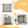 29.5"-40.6" Metal Pet Gate, Dog Gate with Auto Closing Door, Double Locking, for Doorways, Stairs, Hallways, Black