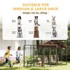 Outdoor Dog Kennel with Waterproof Canopy – Galvanized Chain Link (Black)