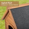 Outdoor Dog House, Waterproof Puppy Shelter Indoor Doghouse with Elevated Floor