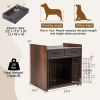 Dog Crate End Table with 2 Fabric Drawers – Indoor Dog Cage