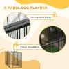 6 Panel 32.5" - 59" x 40" Dog Playpen, Heavy Duty Pet Playpen for Indoor Outdoor, Small Medium and Large Dogs