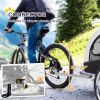 Dog Bike Trailer 2-In-1 Pet Stroller with Canopy and Storage Pockets, White