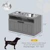 Elevated Pet Feeder for Large Breeds – Dual Stainless Bowls + Storage Drawer & Slow Feeder Mat