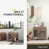 PawHut Dog Crate Furniture with Water-Resistant Cushion & Drawer – Brown