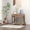 PawHut Dog Crate Furniture with Water-Resistant Cushion & Drawer – Brown