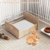 1PC Elevated Pet Bed Frame with Rails and Cute Headboards