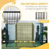 6 Panel 32.5" - 59" x 40" Dog Playpen, Heavy Duty Pet Playpen for Indoor Outdoor, Small Medium and Large Dogs