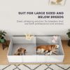 Whelping Box for Dogs and Puppies w/ Waterproof Pee Pad & Adjustable Door for Large, Medium, Small Dogs,96" x 47" x 19"