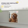 Two Rooms Design Dog Whelping Box with Washable Pee Pad, Adjustable Door, for Large Breed Dogs, 96" x 47" x 19"