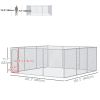 227.7 Sq. Ft. Dog Playpen Outdoor with Galvanized Steel Frame, for Small and Medium Dogs, 15.1' x 15.1' x 6'