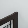 Wooden Dog Gate for Small & Medium Dogs 4 Panel w/ Support Feet Foldable Pet Fence for House Doorway Coffee
